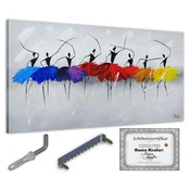 shumee Monica Mirafiori I 100 % ROČNO POŠILJANO I Slika Barvni ples 140x70cm | Ročno poslikana slika | Akrilna slika | Zelo velika akrilna slika I Moderna umetnost I Umetniške slike