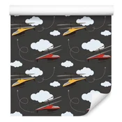 Tapeta z motivom helikopterskih igrač za dnevno sobo in spalnico 50x1000 cm