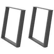 Noge za blagovaonski stol U-oblik 2 kom antracit 70 x (72-73) cm celik