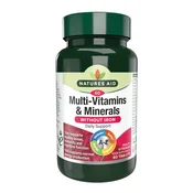 Natures Aid Multivitamini in minerali brez železa, 60 tablet