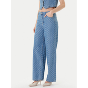 Morgan Jeans hlače 252-PSTEL Modra Wide Leg