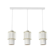 Viseci luster na sajli BLANCO 3xE27/60W/230V bela