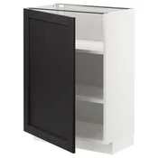 METOD Podni element s policama, bela/Lerhyttan crno bajcovano, 60x37 cm