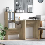 vidaXL Miza sonoma hrast 131.5 x 50 x 106.5 cm Konstruiran les