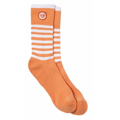 Carape za tenis Lacoste SPORT Roland Garros Edition Striped Socks 1P - orange/white