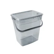 Posoda za pralni prašek Plast Team, 10L, transparentno siva