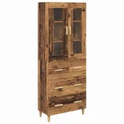 Vidaxl Visok predalnik s predalom Star les 69,5 x 34 x 180 cm