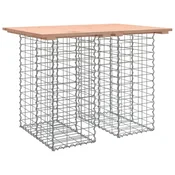 Vidaxl Vrtna miza Gabionski dizajn 100x70x72 cm Masivni les Douglas