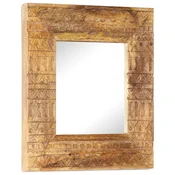 Rucno izrezbareno ogledalo 50 x 50 x 2,5 cm masivno drvo manga