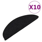 Vidaxl Preproge za stopnice samolepilne 10 kosov črne 56x17x3 cm