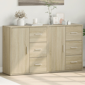 vidaXL Komoda 2 kosa sonoma hrast 60x31x70 cm inženirski les