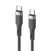 KONFULON Data kabl DC94/ 60W/ Type C na Type C crni 1m