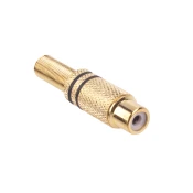 CABLETECH RCA prikljucak pozlaceni crni GNI0069A