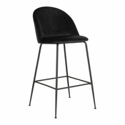 Črni žametni barski stoli v kompletu 2 ks 108 cm Lausanne – House Nordic