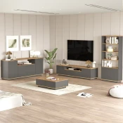 Hanah Home Set nameštaja za dnevnu sobu FR19-AA, Antracit
