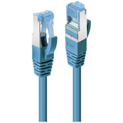 LINDY LINDY 47145 RJ45 omrežni kabel\, Patch kabel CAT 6a S/FTP 0.30 m modra 1 kos, (20419929)