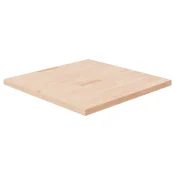 Vidaxl Kvadratna mizna plošča 90x90x4 cm neobdelana trdna hrastovina