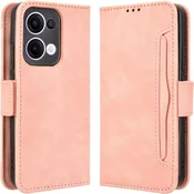 GS Ovitek s preklopom za Oppo Reno 13, reža za kartico, roza