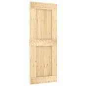 Vidaxl Drsna vrata NARVIK Naravna in črna 80 x 210 cm (213,5 cm)