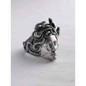 REYTEL Prstan GORGON MEDUSA srebrna