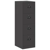 Vidaxl Kabinet za datoteke s predalom 2 szt. Črna 44 x 50 x 139 cm