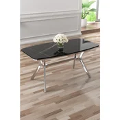 Hanah Home trpezarijski sto Esla, 160 × 90 cm, ploca u dekoru Sonata, hromirane noge