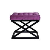 Atelier del Sofa Tabure 50x42x40cm, Crno-Ljubicasto