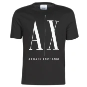 Armani Exchange za moške. 8NZTPAZJH4Z1200 ICON majica s kratkimi rokavi in kratkim vratom črna (S), Črna, Priložnostno, Bomba