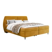 Boxspring krevet Stonecrest 110 (Wave 05) Bracni, Boxspring, Žuta, 140x200, Tkanina, Basi a doghePodnicePodnice, 170x207x107cm