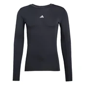 ADIDAS PERFORMANCE Funkcionalna majica TECHFIT Long Sleeve črna/bela