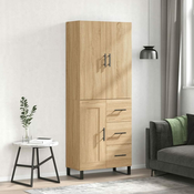 Greatstore Visoka komoda sonoma hrast 69,5x34x180 cm inženirski les