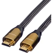 ROLINE Roline HDMI priključni kabel HDMI-A  vtič\, HDMI-A  vtič 3.00 m črna 11.04.5803 #####4K UHD\, dvojno oklopljen HDMI kabel, (20419044)