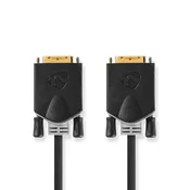 Nedis DVI kabel | DVI-D 24+1-pin moški | DVI-D 24+1-pin moški | 2560x1600 | Pozlačeno | 3,00 m | Naravnost | PVC | antracit | Škatla