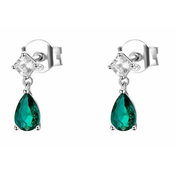 Brosway Srebrni viseči uhani s kubičnim cirkonijem Life Green Fancy FLG113