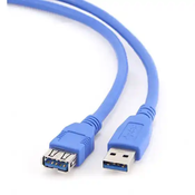 USB 3.0 kabel (AM - AF), podaljšek, 3 m, moder
