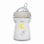 Chicco Naturalfeeling Steklenička 250ml, s silikonsko cucljem, počasen pretok 2+