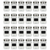 Staklenke za pohranu s naljepnicom 24 kom 300 ml
