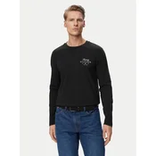 Tommy Hilfiger Majica z dolgimi rokavi Script Stack MW0MW43225 Črna Regular Fit