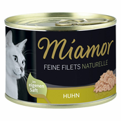 6x156g Miamor Feine Filets Naturelle za mačke - Piščanec