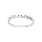 DIAMANT LETERNEL Prstan Eternity-Ring aus 375 Weißgold mit 0.10 Karat Diamant srebrna