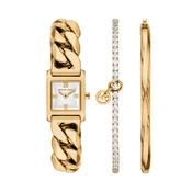 Set ura in zapestnica Michael Kors Georgie Gift Set MK7655SET Zlata