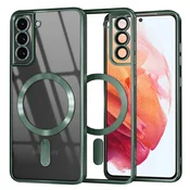 Ovitek Techsuit Luxury Crystal MagSafe za Samsung Galaxy S21 - deep green