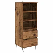 Vidaxl Visok predalnik Star les 40 x 36 x 110 cm Konstruiran les