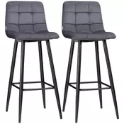 Homestar Set barskih stolov 42x47x105 cm siva