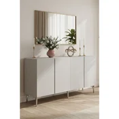 Hanah Home komoda Poli 150, 150 cm, bela / srebrna