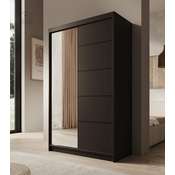 Garderobna omara z drsnimi vrati Castello - 120 cm - crna