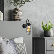 Opviq Zidna lampa E27 Socket, Crno-Zlatna