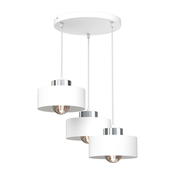 Lestenec na vrvici MARTI 3xE27/15W/230V bela/krom