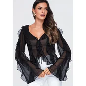 Ženska ombre bluza ohlapnega kroja
