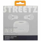 Slušalice STREETZ TWS-109, mikrofon, Bluetooth 5.0, TWS, bijele